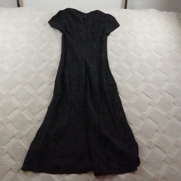 J.Crew Cupro-blend midi T-shirt dress Womens 0 Black - Picture 10 of 11